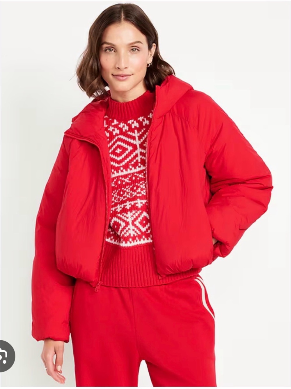 Old Navy Water-Resistant Bubble-Hem Hooded Puffer Jacket